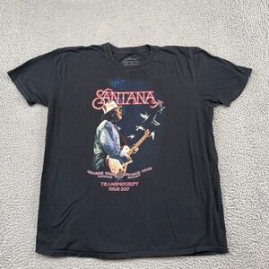 Santana T-Shirt Mens XL Black Transmogrify Tour 2017 Graphic Concert Rock Tee